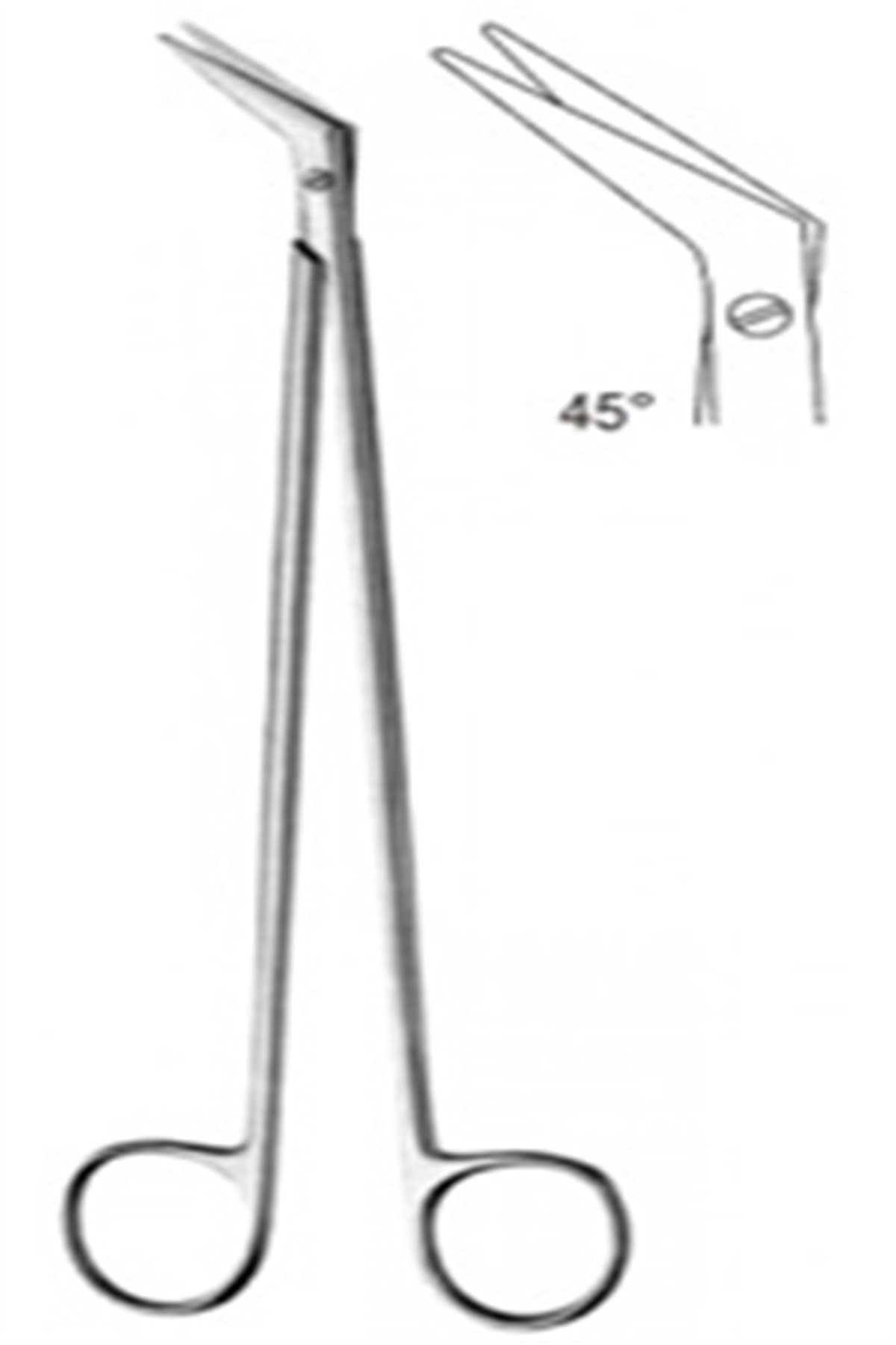 10.0536.16 DeBakey Vasküler Makas 16cm 45ø