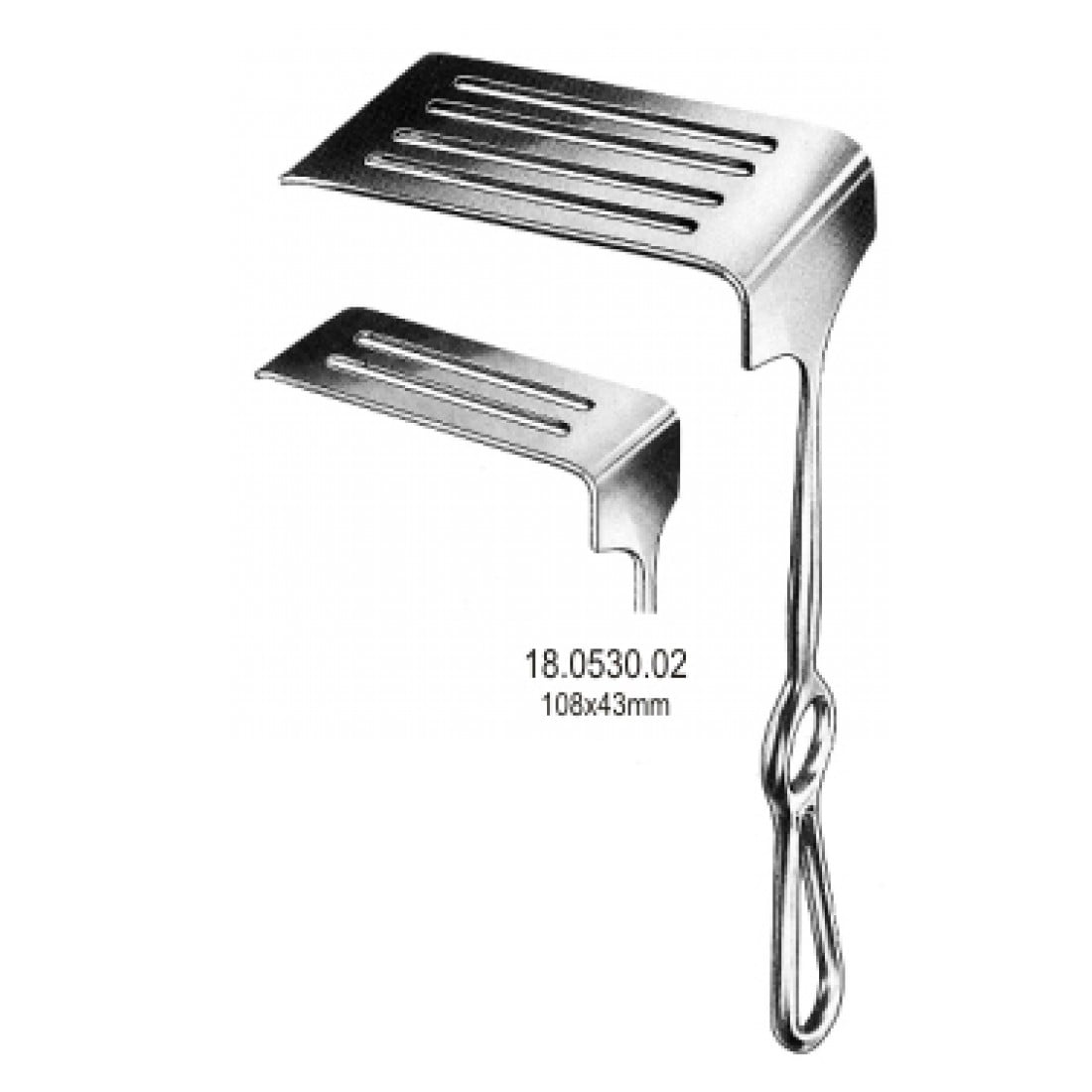 18.0530.02 Coryllos Thorax Retractor 108x43mm, 24cm