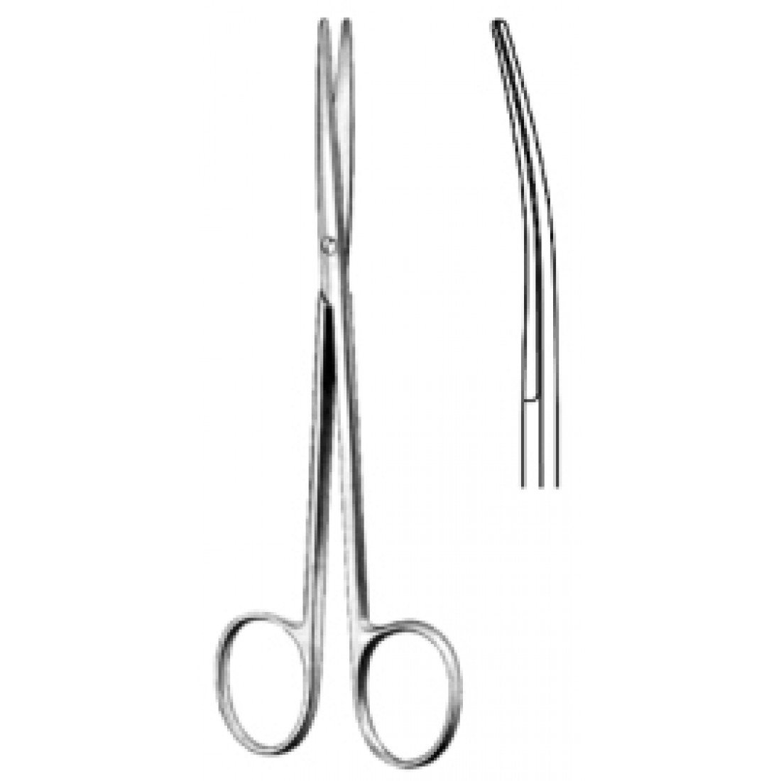 10.0351.14 Metzenbaum İnce Makas Eğri Künt/Künt 14.5cm