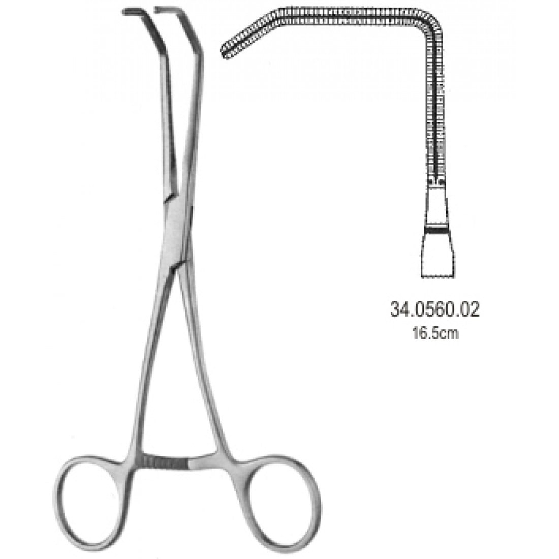 34.0560.02 Cooley Vasküler Çocuk Klempi 16.5cm
