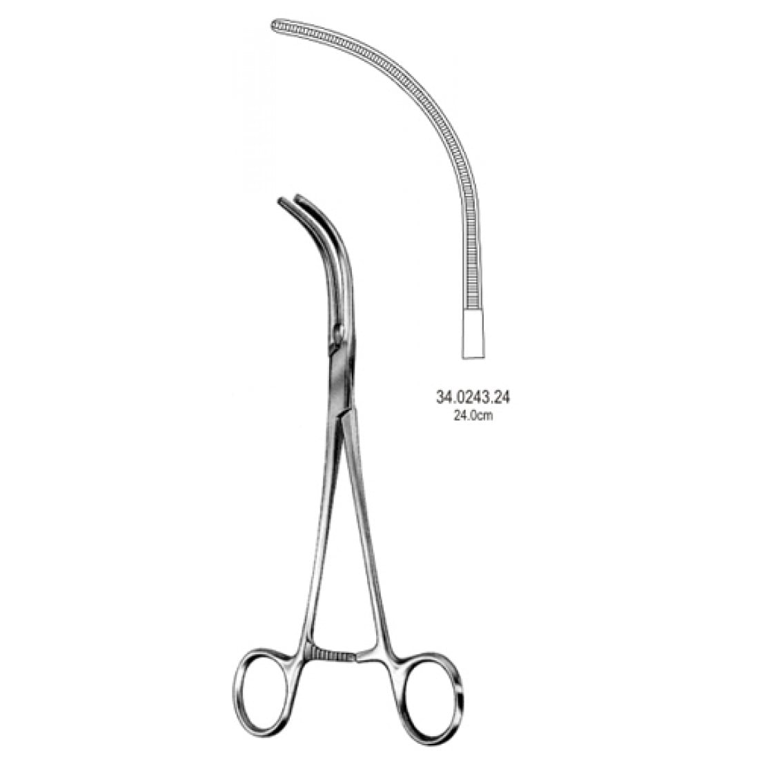 34.0243.24 Potts/Glover Anastomoz Klemp 24cm