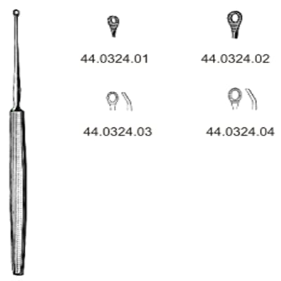 44.0324.22 Shapleigh Kulak Küreti Düz 1.5mm, 22cm