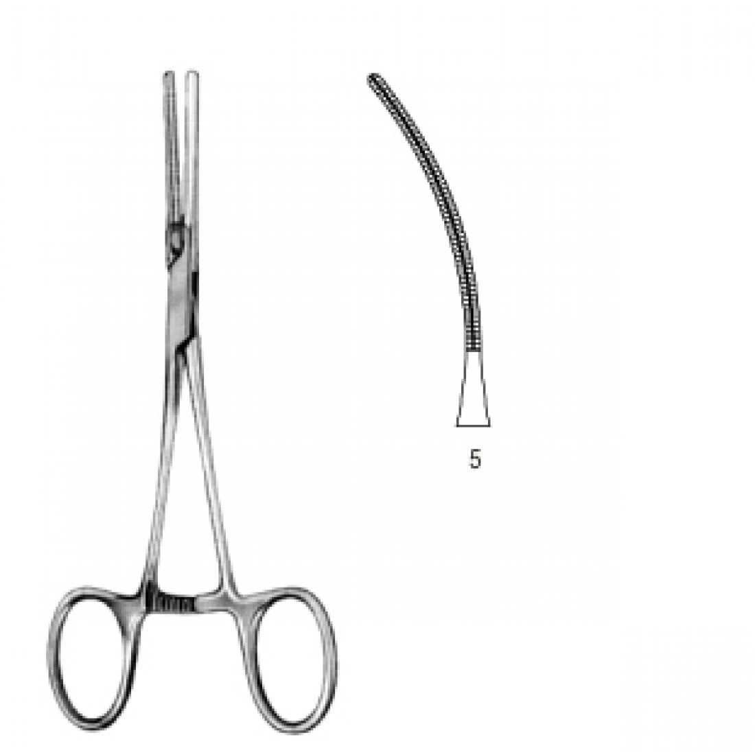 34.0630.05 Yenidoğan & Çocuk Klemp Düz İnce Fig.5 14cm
