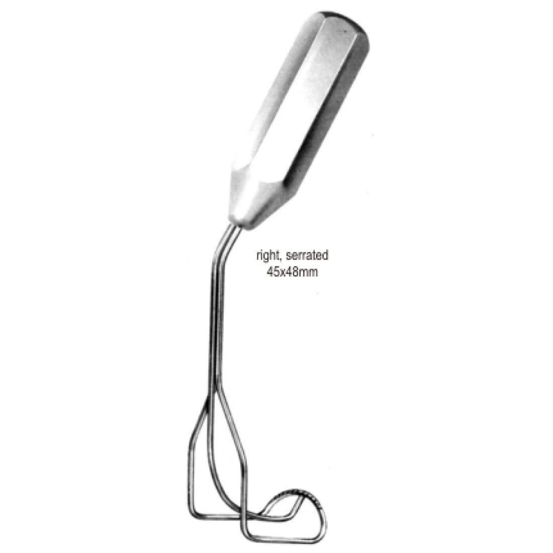 18.0592.21 Cooley Artrial Retractor right Serrated 45x48mm,21.5cm