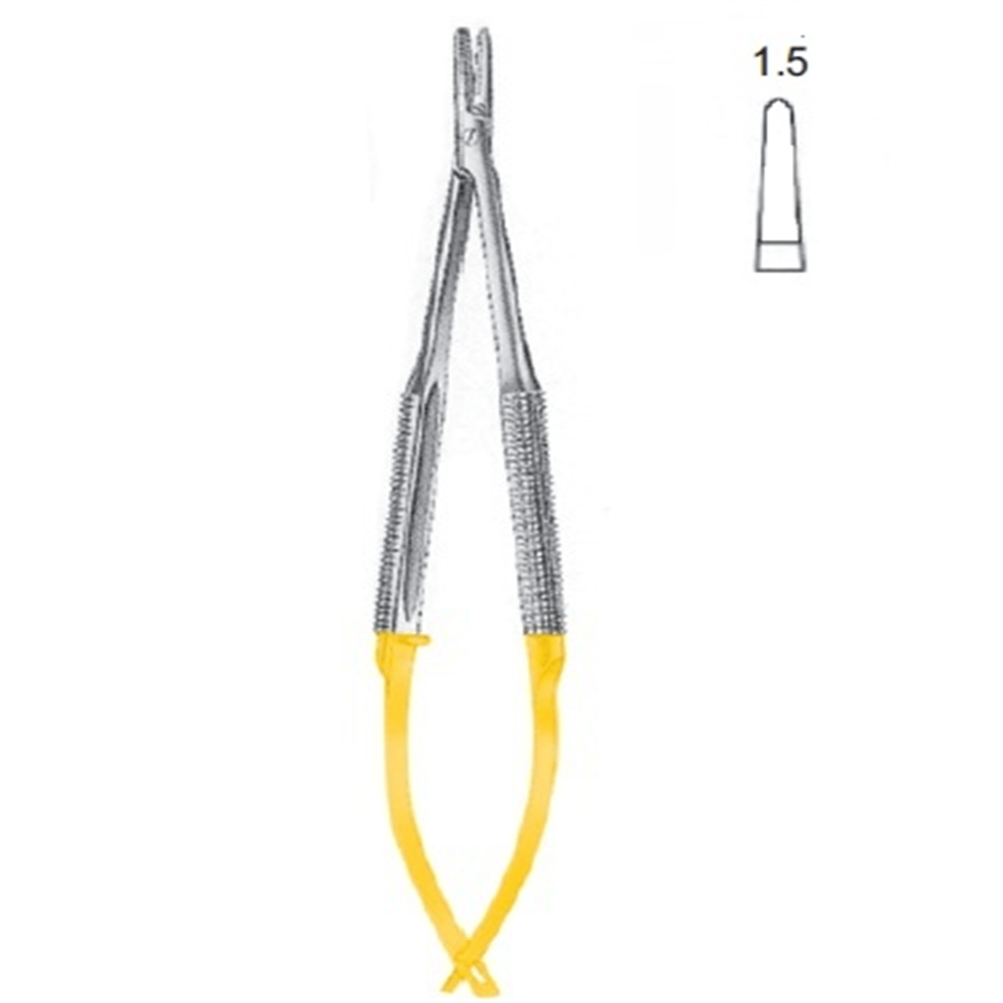 21.5972.18 Castroviejo Mikro Portegü Düz 18cm TC 