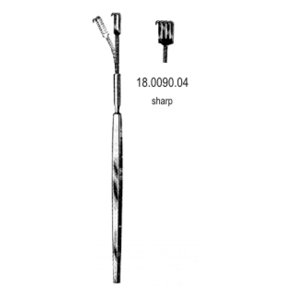 18.0090.04 Kanca Ekartör Keskin Esnek 4pr. 16cm