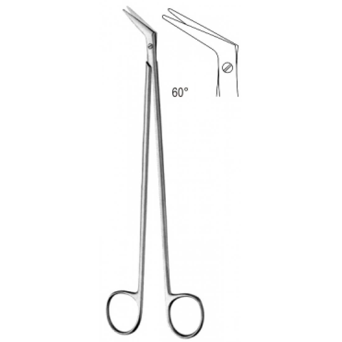 10.0538.16 DeBakey Vasküler Makas 16cm 60ø