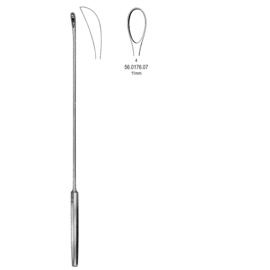 56.0176.07 Luer-Koerte Safra Taşı Kepçesi Bükülebilir 11.0mm Fig.4
