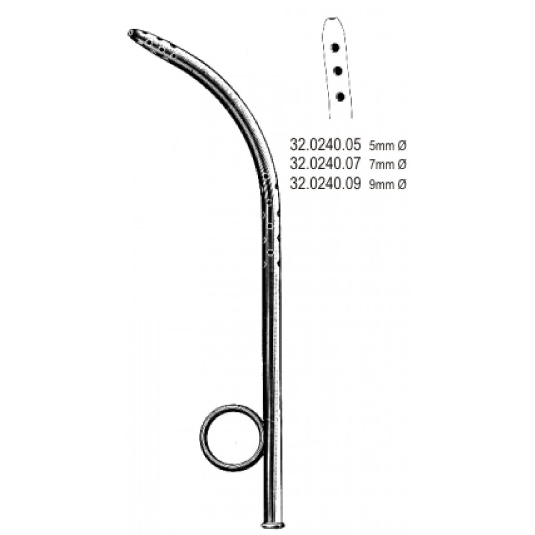 32.0240.05 Wagener Mosher Trakeostomi Tüpü 5mm, 20cm