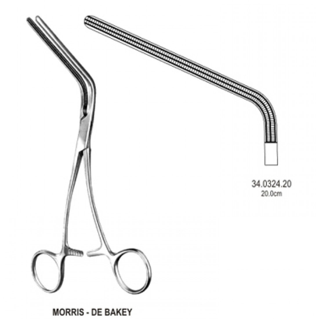 34.0324.20 DeBakey-Morris Aort Klemp Atravmatik 20cm