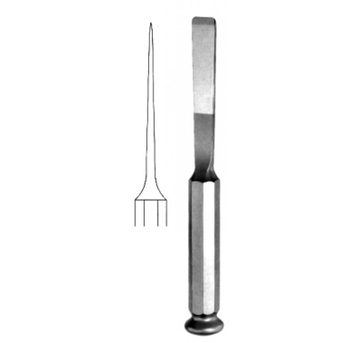 49.0724.10 Tessier Kemik Gretfi Osteotomu Düz 10mm, 20cm