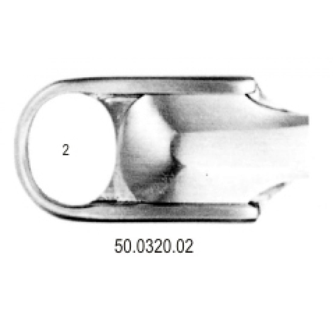 50.0320.02 Bıçak, Sluder-Ballenger Tonsillotom İçin Fig.2