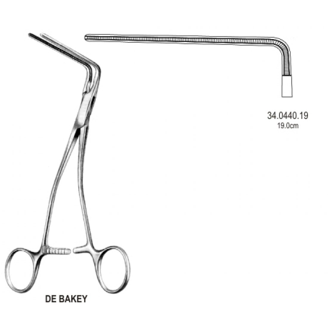 34.0440.19 DeBakey Çok Amaçlı Atravmatik Forseps 19cm
