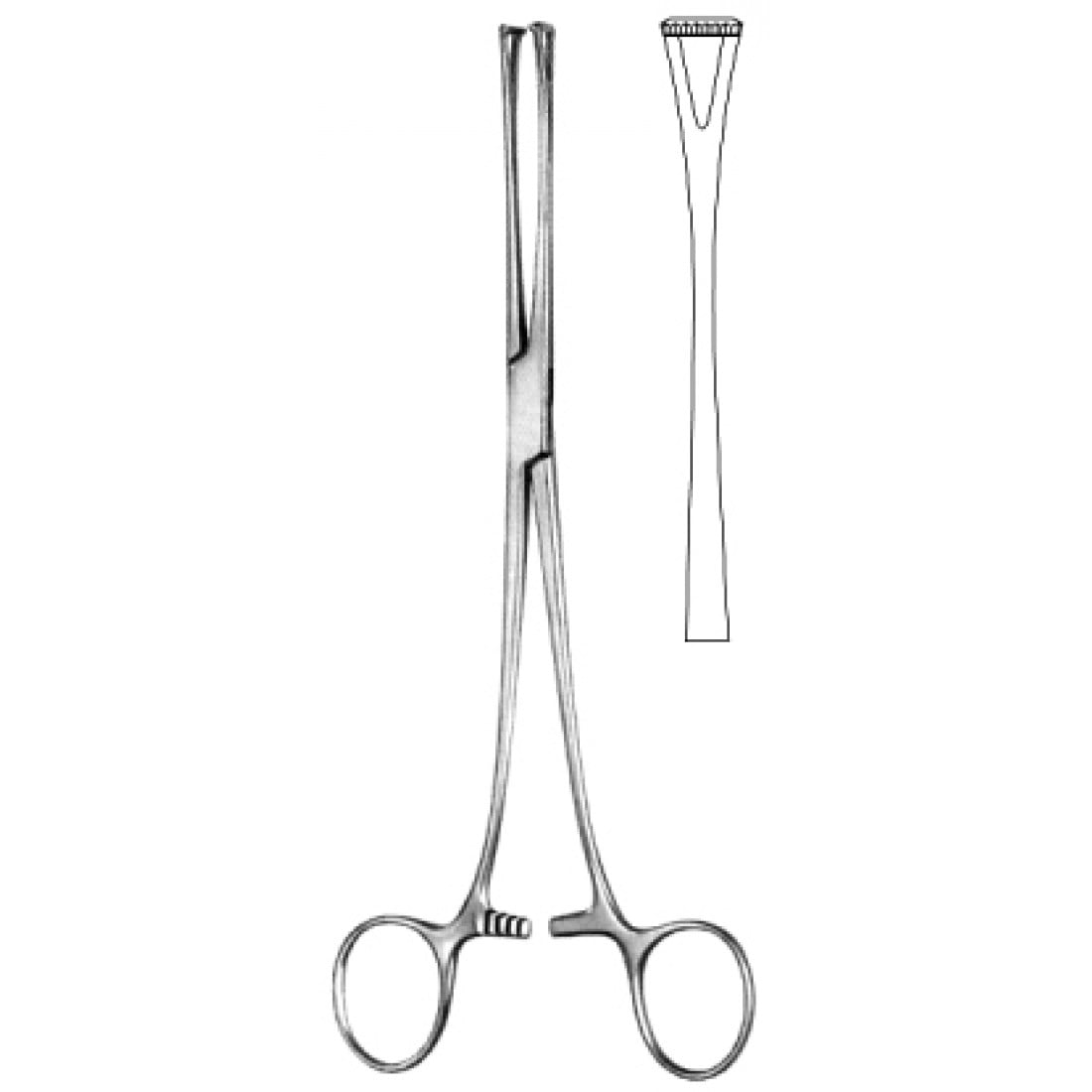 52.0090.20 Lockwood Bağırsak Kavrama Forsepsi 20cm