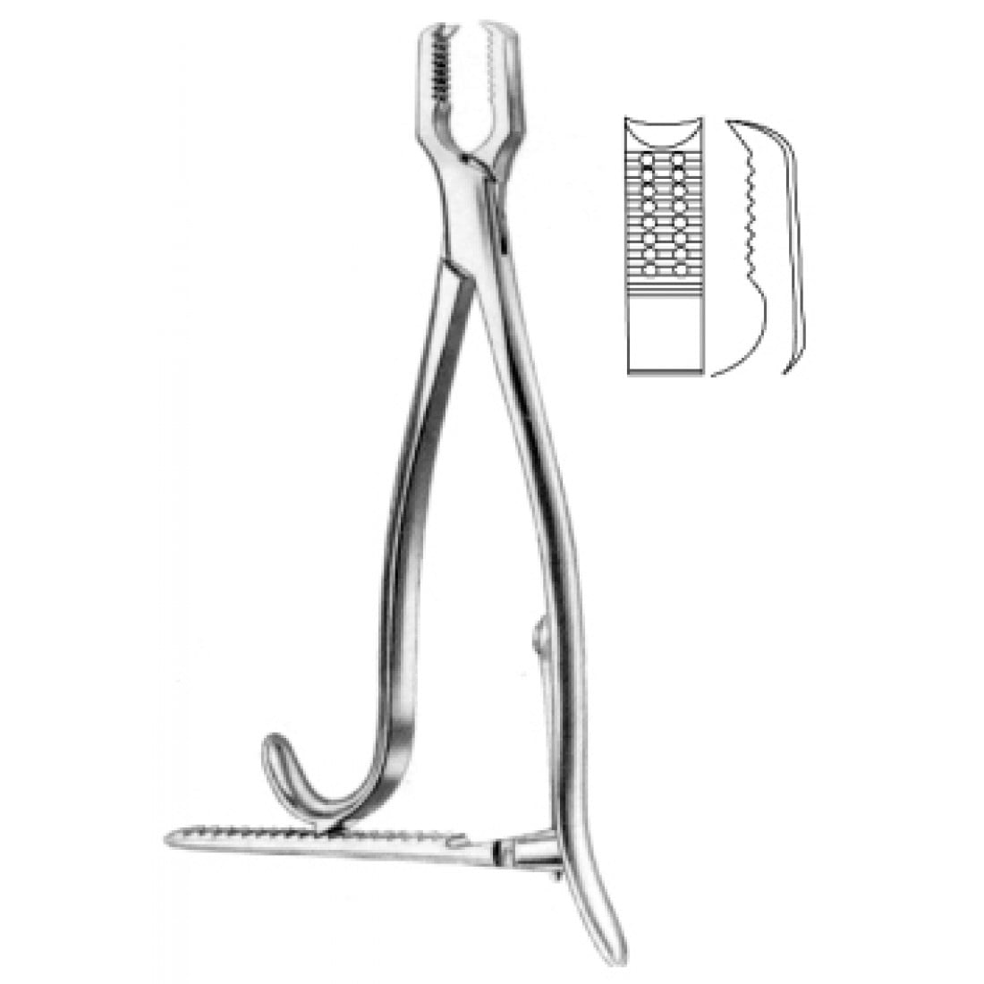 28.1002.17 Kern Kemik Tutma Forsepsi 17cm