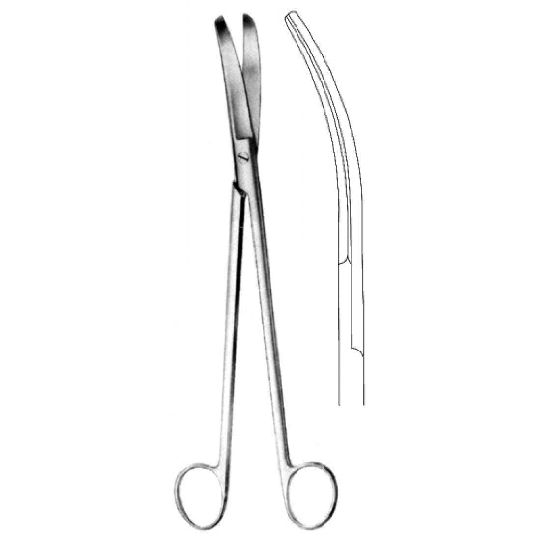 10.0646.25 LLOYD DAVIES Rektal Makas Eğri 27cm