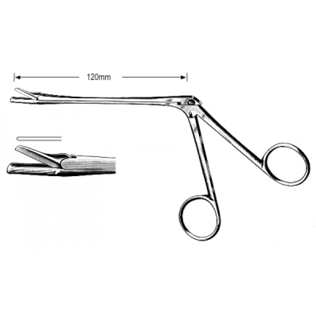 46.0236.01 Struycken Nazal Forseps Şaft 12cm, Fig.1, 19cm