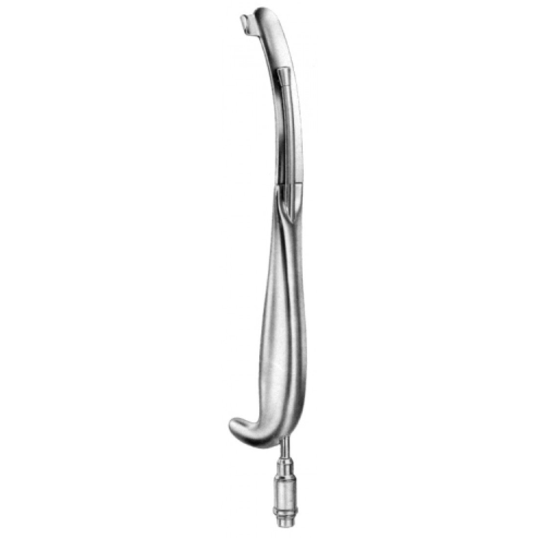 49.0310.24 Ağız İçi Ekartörü Sol Fiber Optik Bağlantılı 24cm