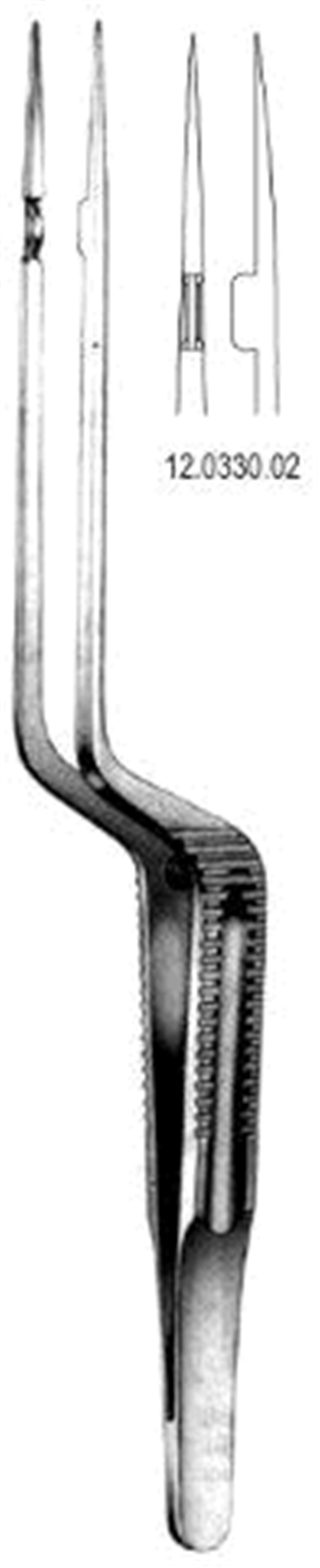 12.0330.02 Mikro Forseps Bayonet  ince 22.5cm