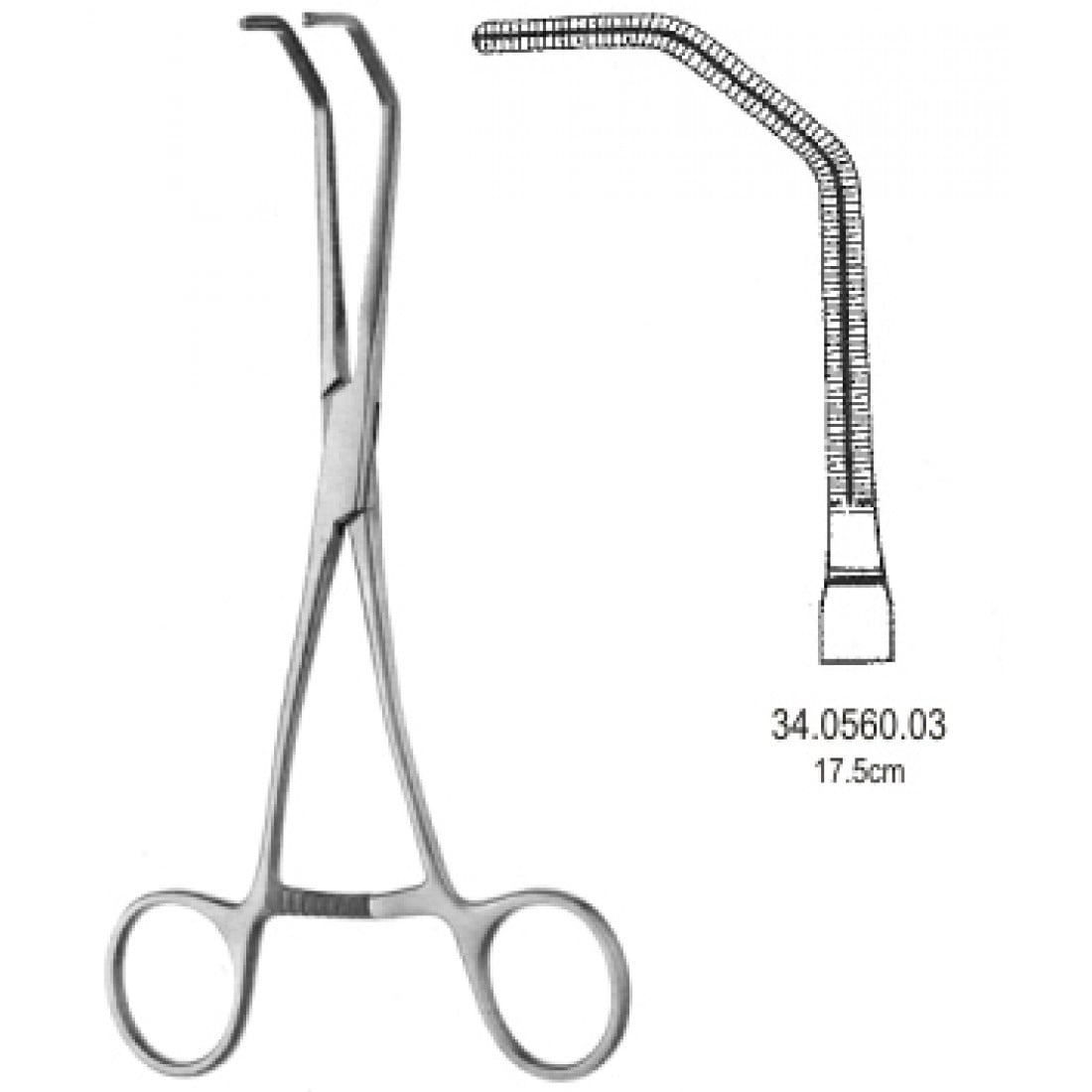 34.0560.03 Cooley Vasküler Çocuk Klempi 17.5cm