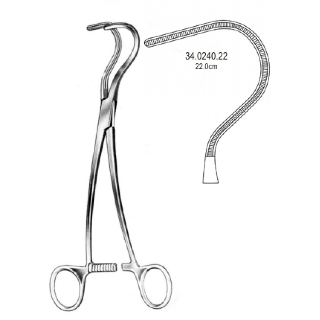 34.0240.22 Wylie Atravmatik Klemp 22cm Fig.2
