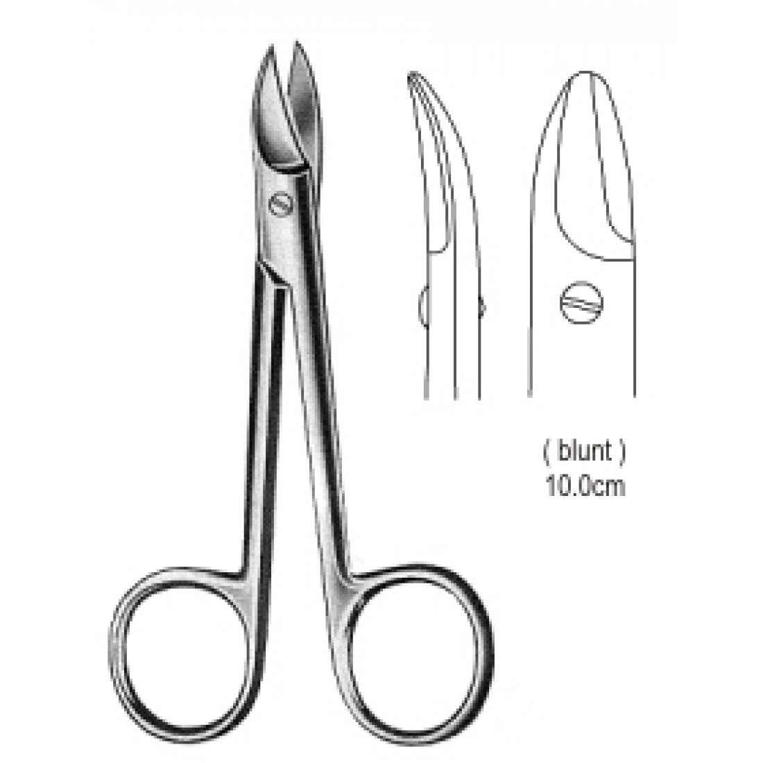 10.0813.10 Beebee Makas blunt Eğri 10cm