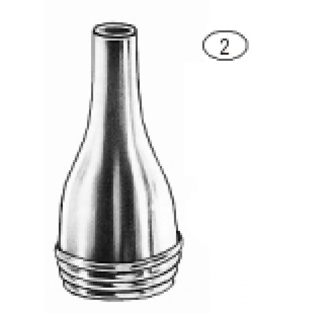 44.0024.02 Gruber Kulak Spekulumu Oval Fig.2, 5.5mm