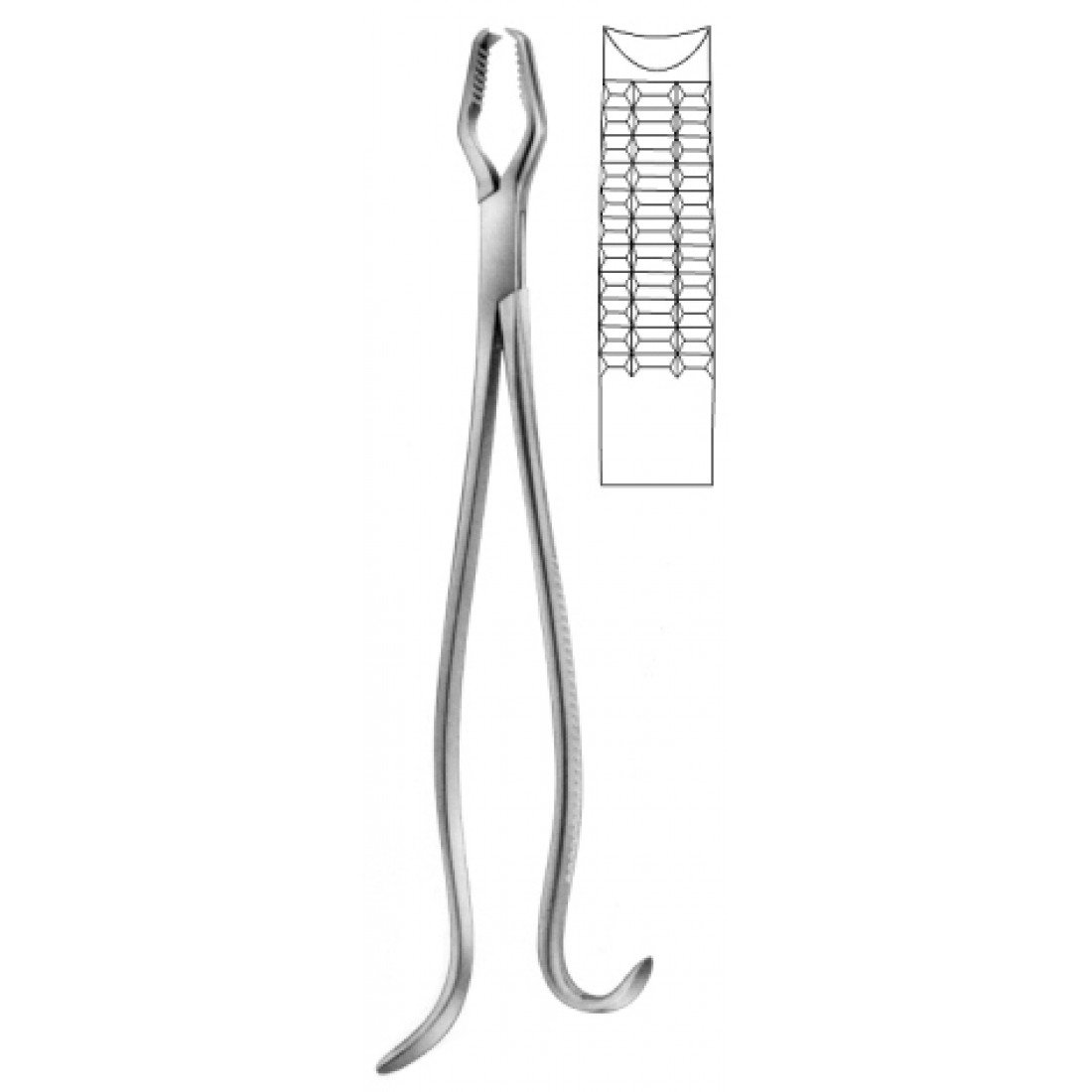 28.1004.45 Lane Kemik Tutma Forsepsi 45cm