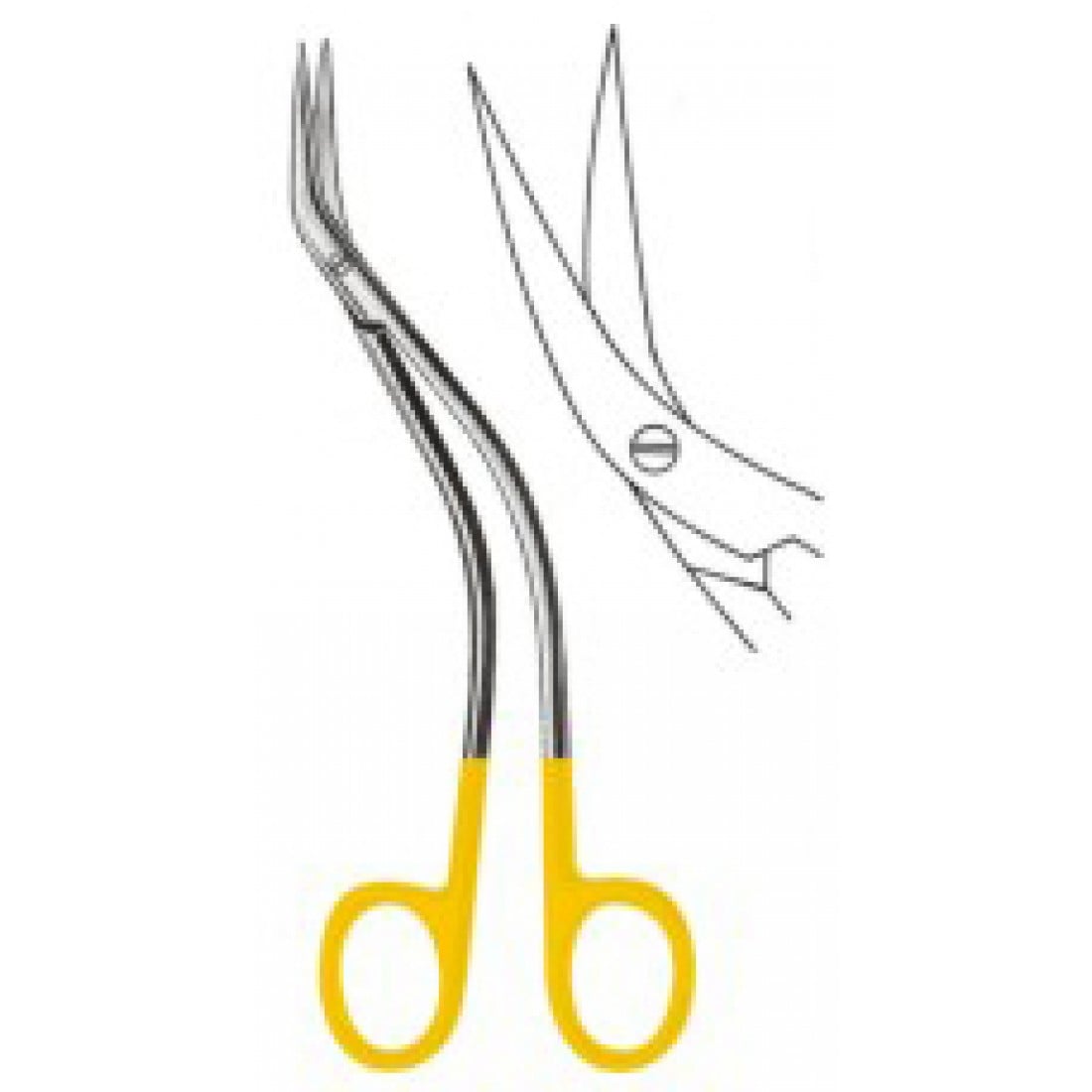10.5516.15 DeBakey vasküler Makas 45ø, 15.5cm TC
