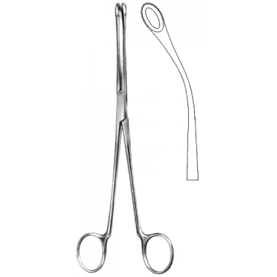 56.0031.20 Blake Safra Taşı Forsepsi Eğri 20cm