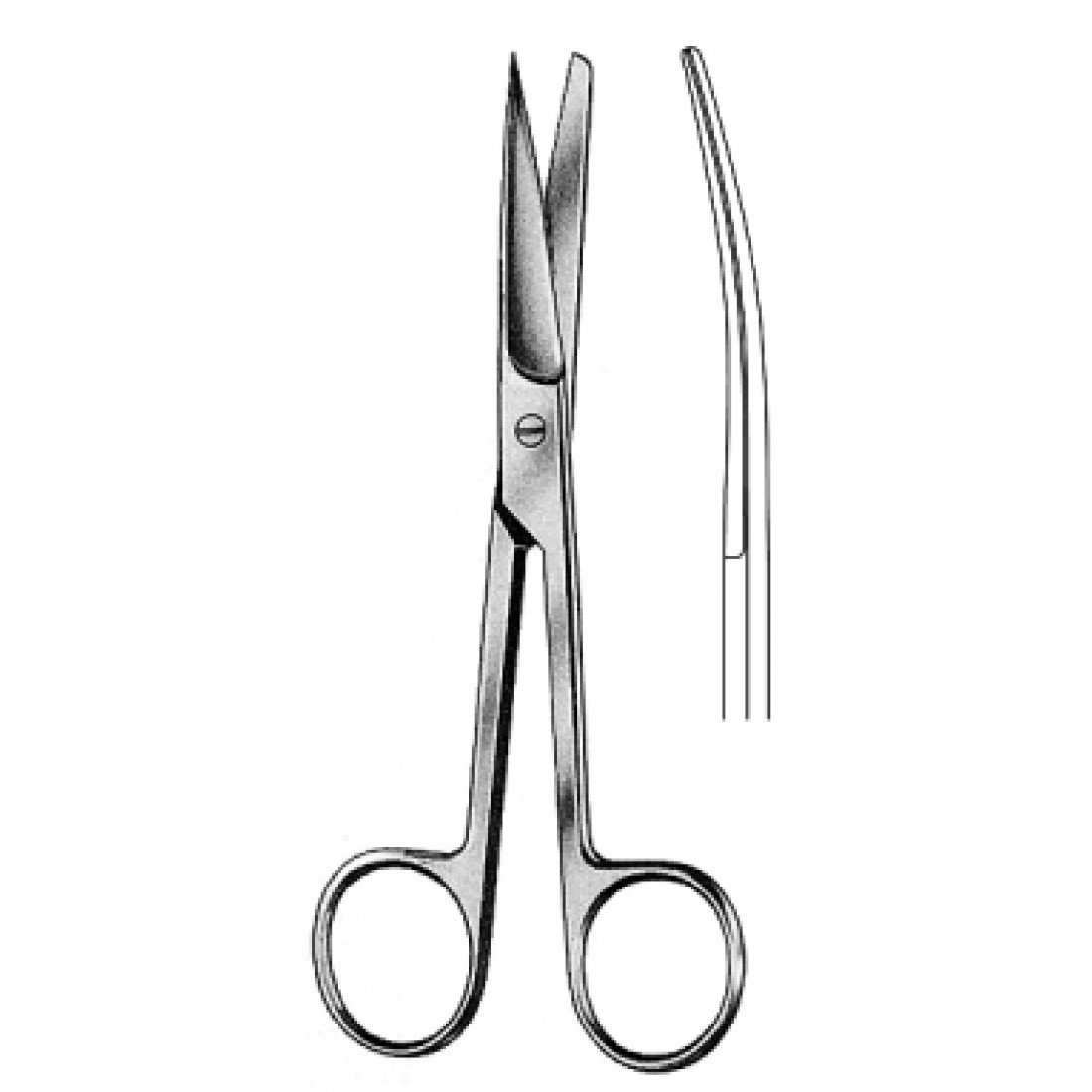 10.0013.14 Operasyon Makası Keskin/Künt Eğri 14.5cm