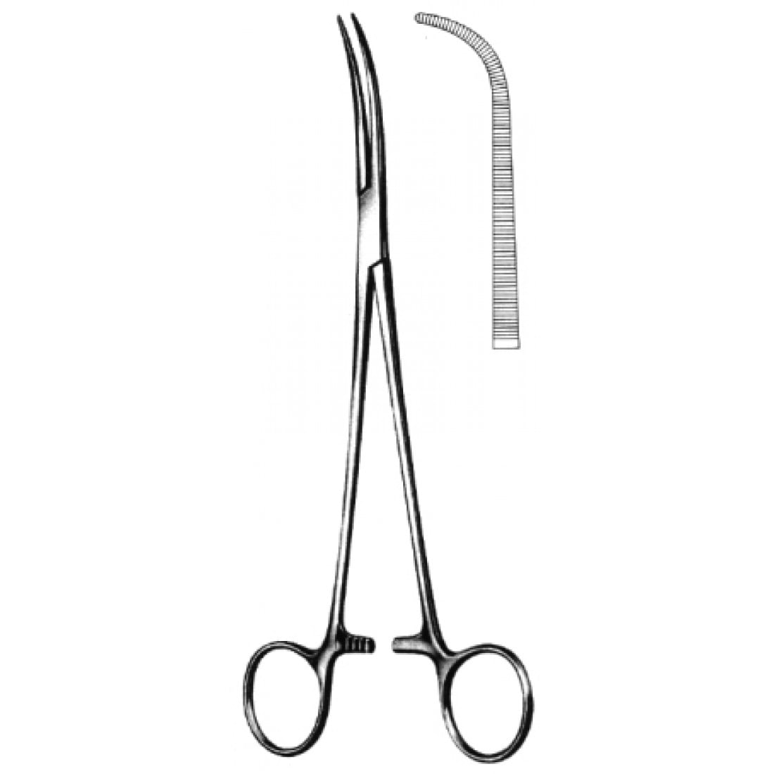 14.0353.19 Kelly Hemostatik Forseps  Eğri 19cm