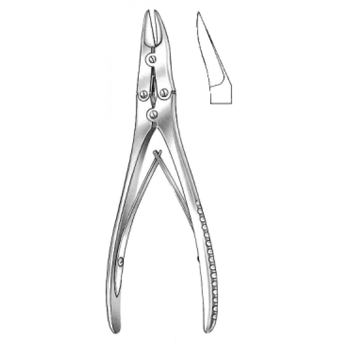 28.1406.17 McIndoe Kemik Kesme Forsepsi Açılı 17.5cm