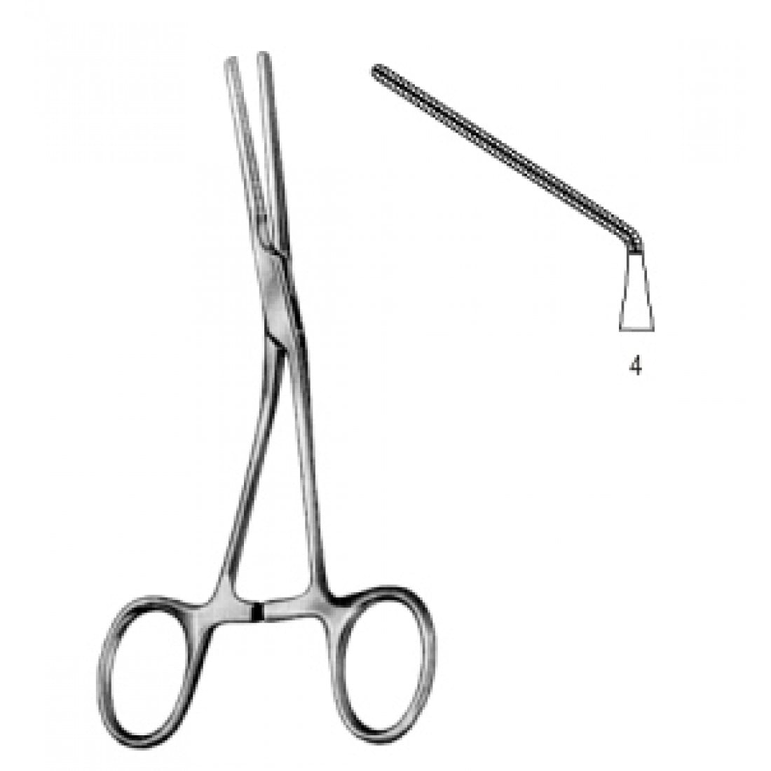 34.0632.04 Yenidoğan & Çocuk Klemp Açılı İnce Fig.4 13.5cm