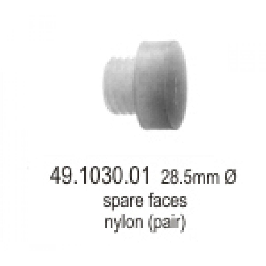 49.1030.01 Yedek Naylon Uçlar, Kemik Çekici İçin  Ø28.5mm (Çift)
