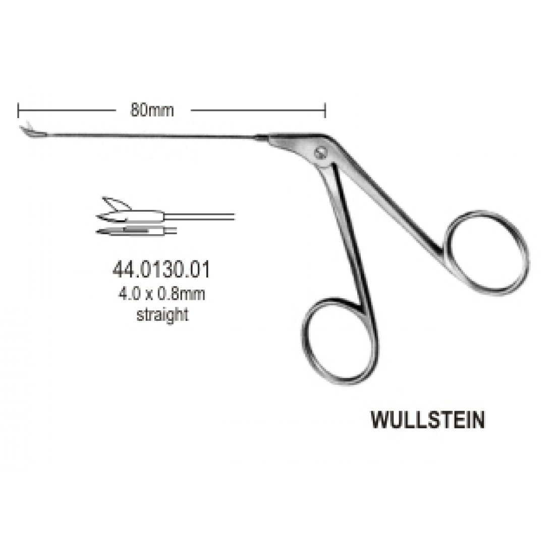 44.0130.01 Wullstein Mikro Mini Makas Düz 