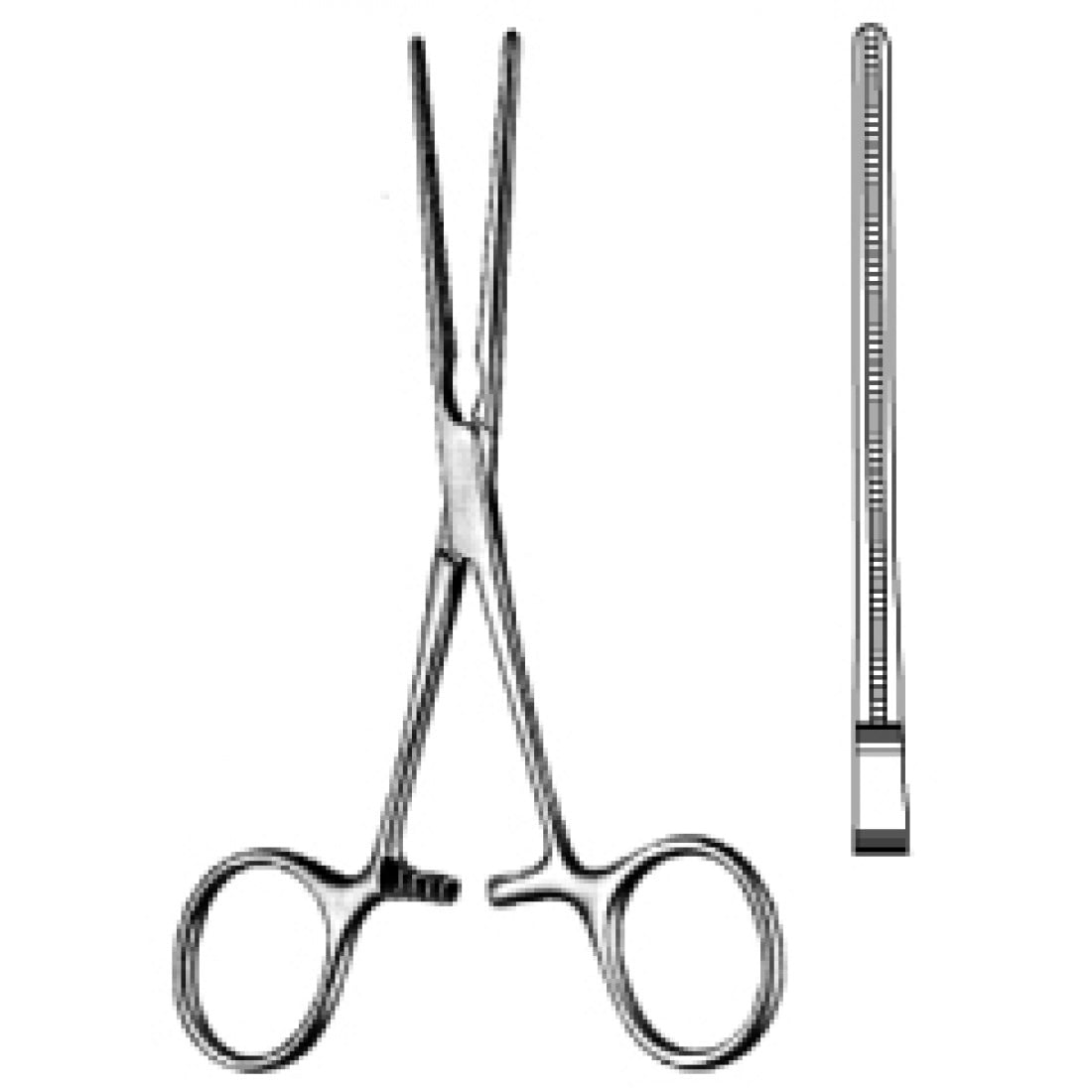 34.0150.12 DeBakey Buldog Atravmatik Forseps Düz 12cm