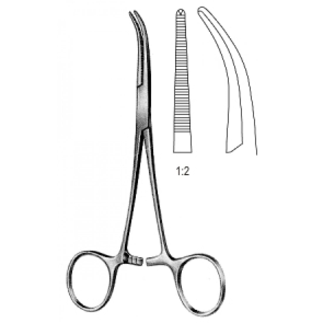 14.0144.14 Dandy Hemostatik Forseps 1x2T 14cm