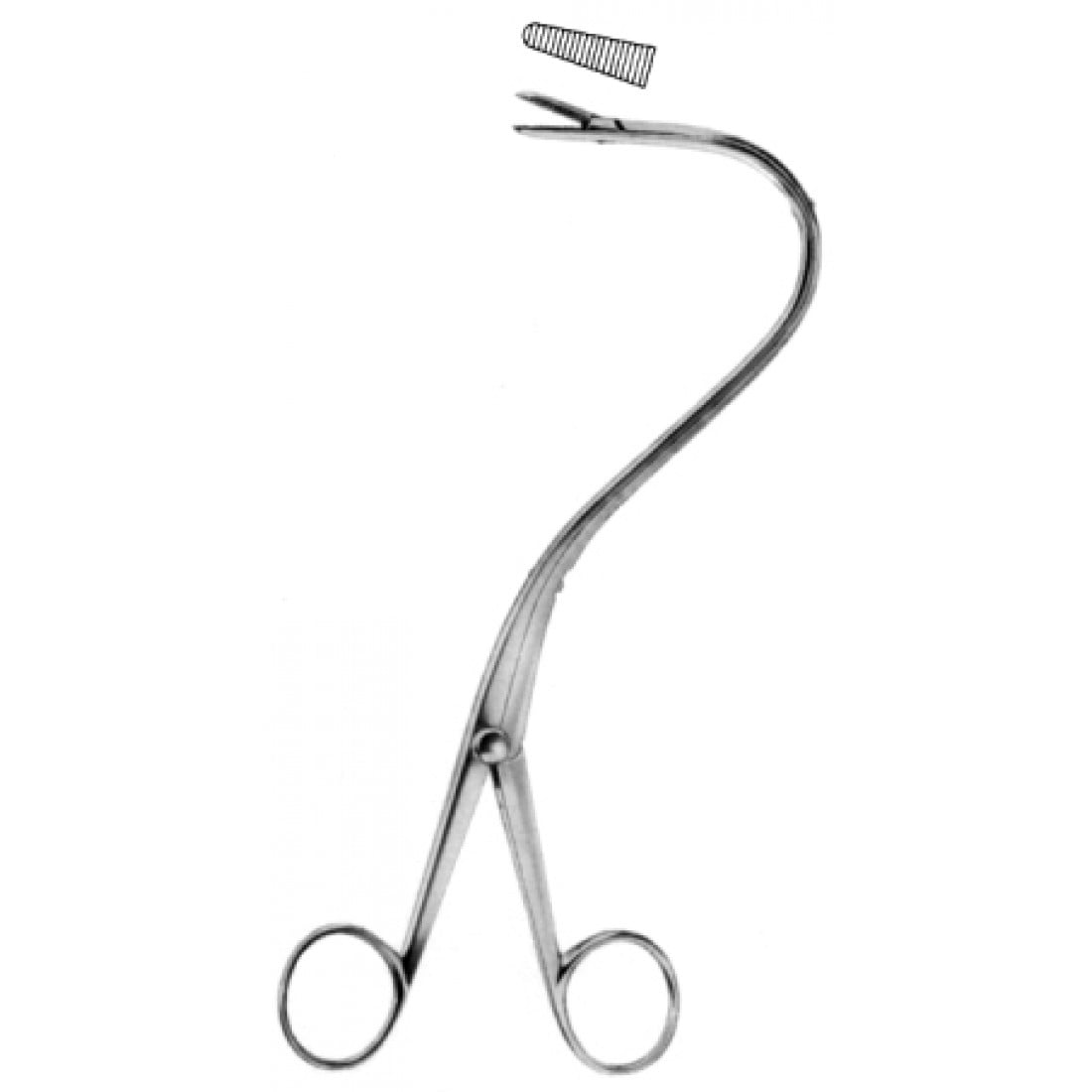 56.0122.20 Elsasser Nefrostomi Forseps  Eğri 20cm