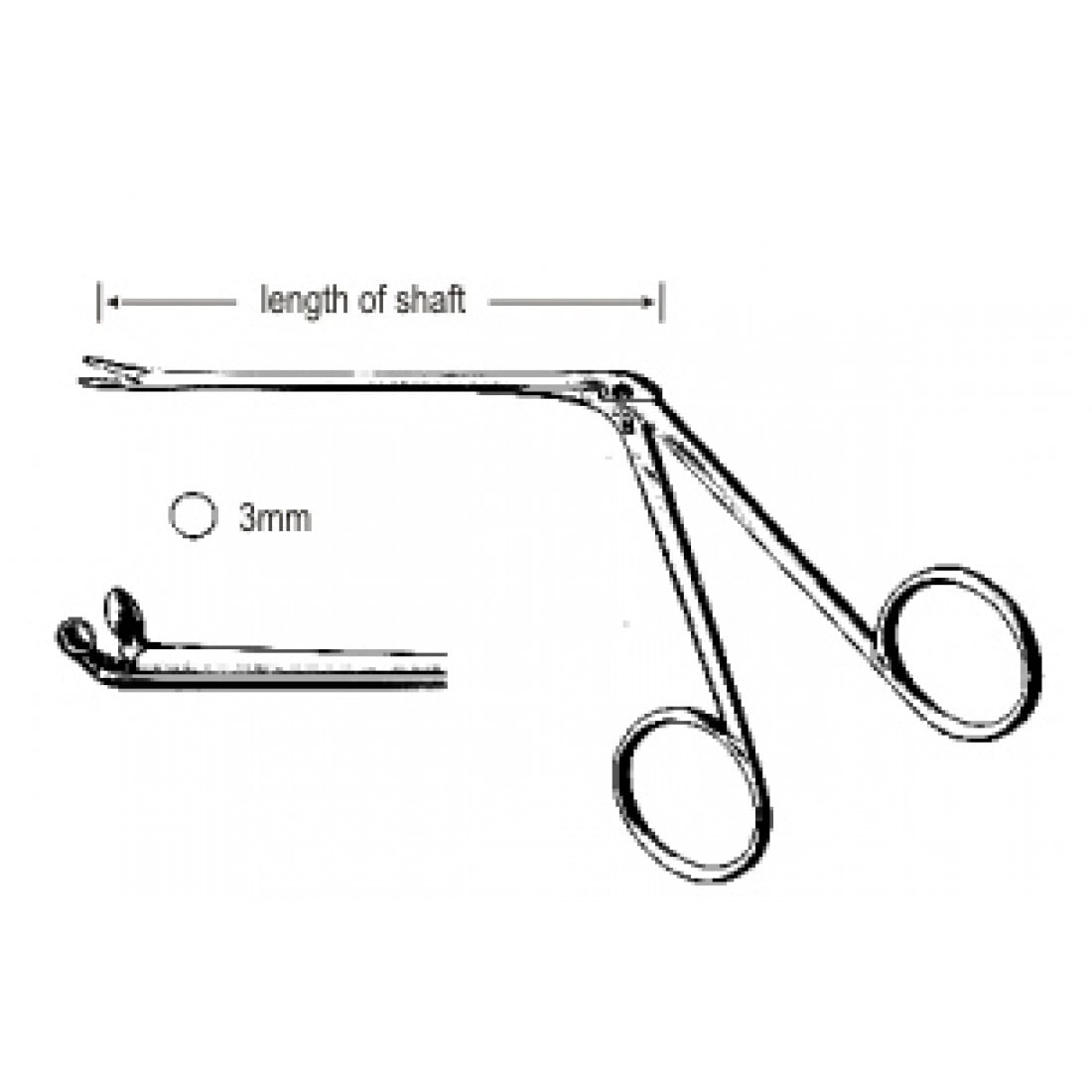 44.0184.03 Hartmann Kulak Forsepsi  Yukarı Doğru 3mm, 8.5cm