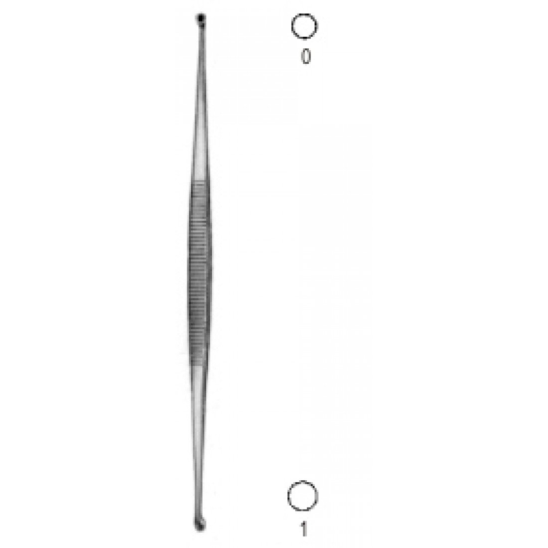 28.0370.02 Martini Çift Taraflı Küret 13.5cm Fig.0/1