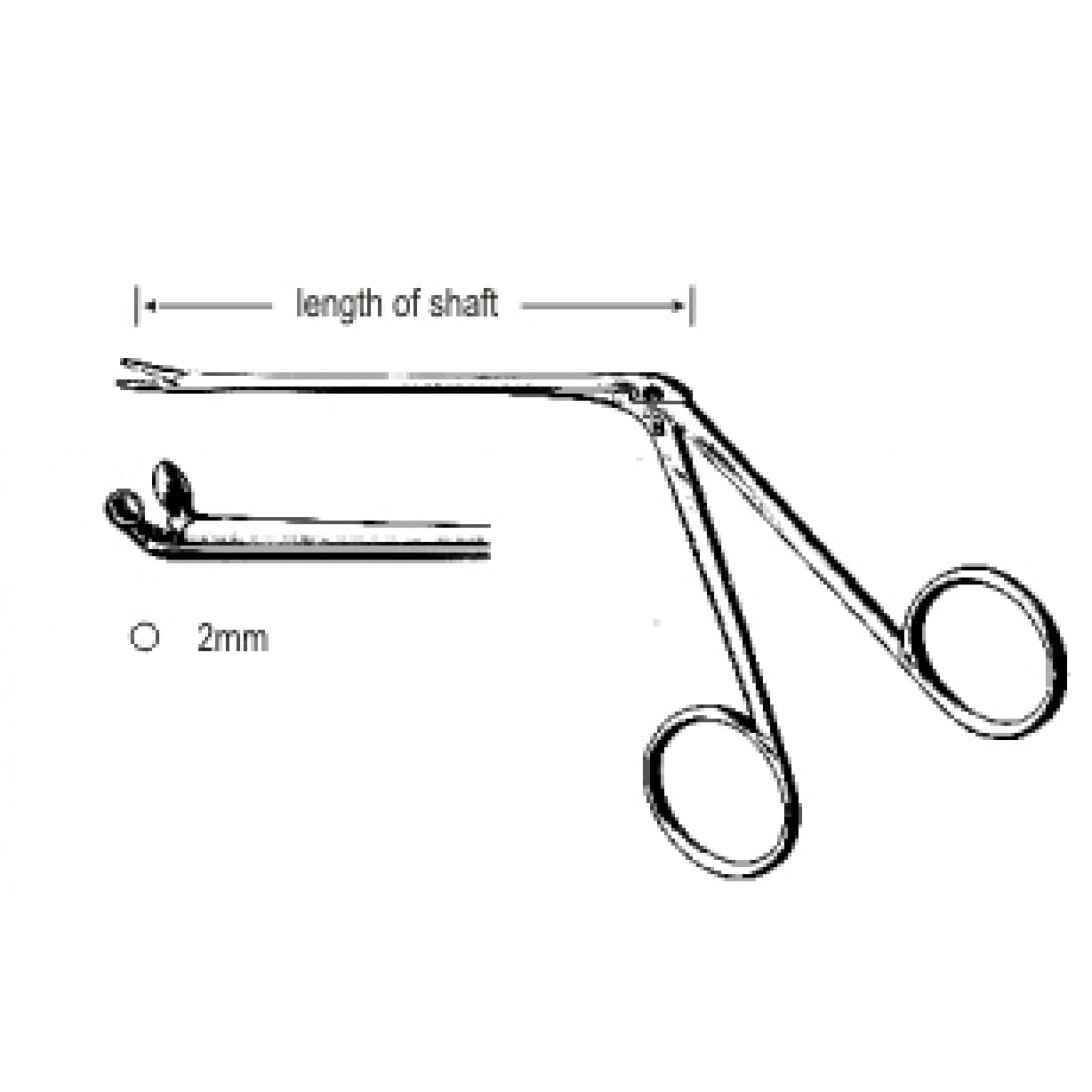 44.0184.02 Hartmann Kulak Forsepsi  Yukarı Doğru  2mm, 8.5cm