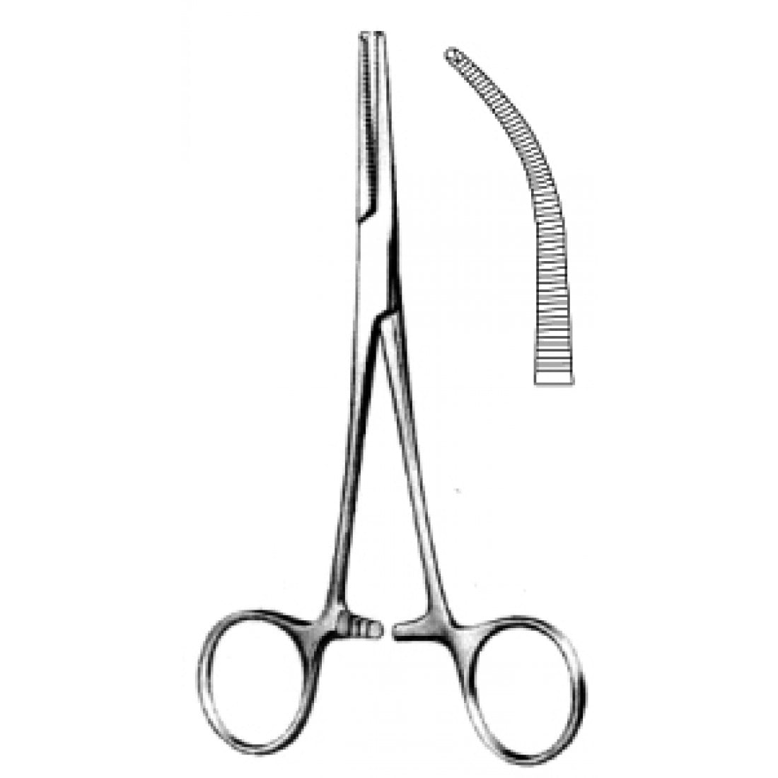 14.0247.16 Kocher Nippon Hemostatik Forseps Eğri 16cm