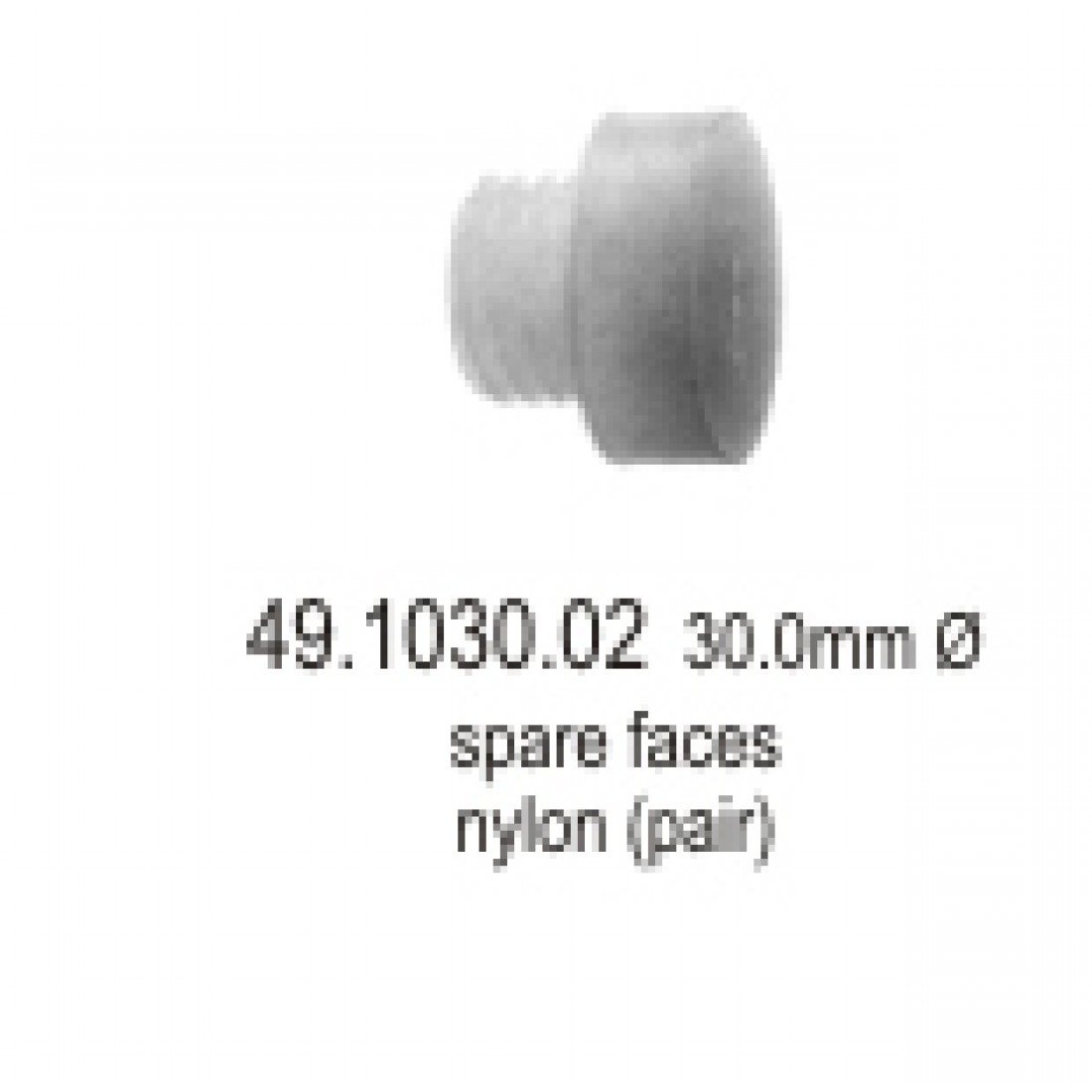 49.1030.02 Yedek Naylon Uçlar, Kemik Çekici İçin Ø30mm (Çift)
