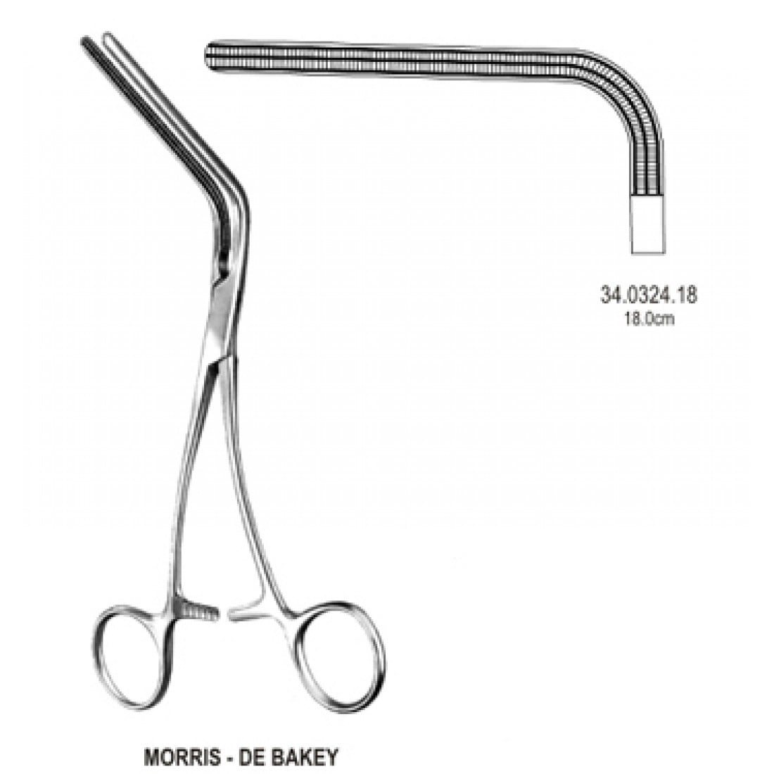 34.0324.18 DeBakey-Morris Aort Klemp Atravmatik 18cm