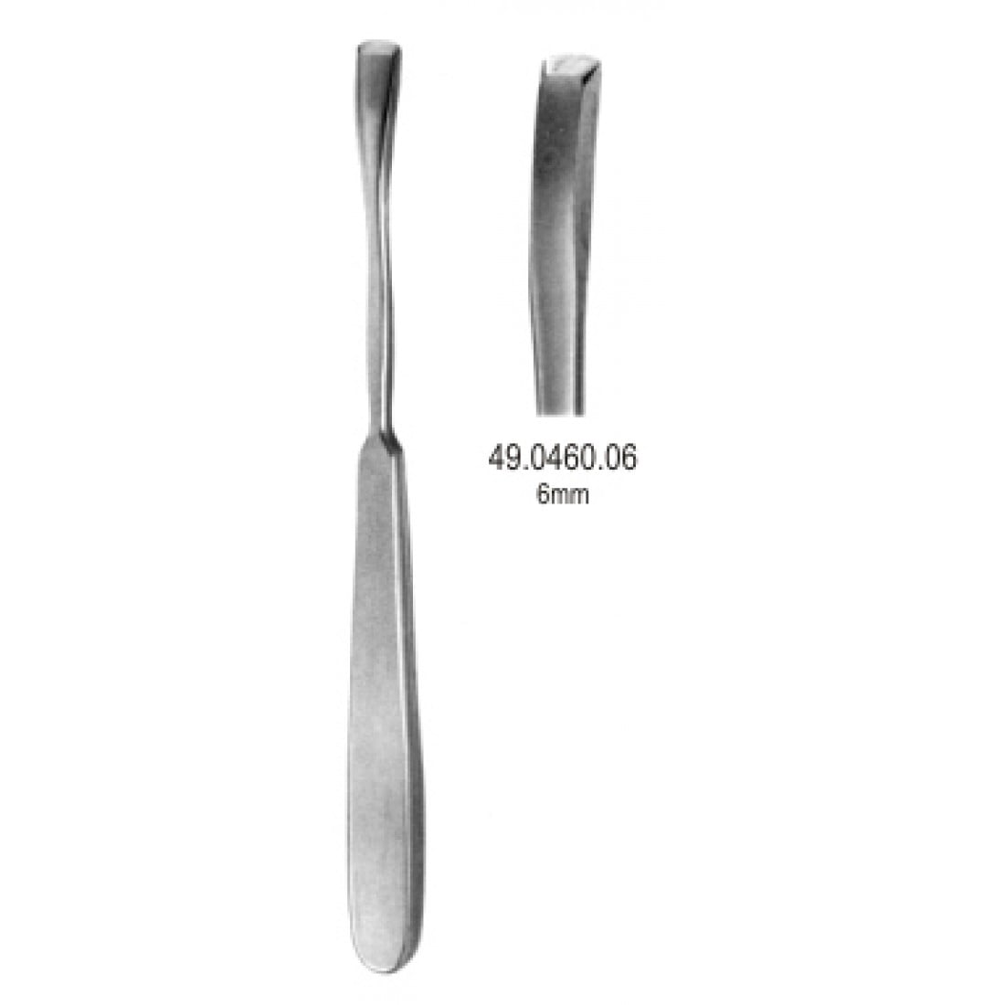 49.0460.06 Obwegeser Periost Elevatör 6mm, 18cm