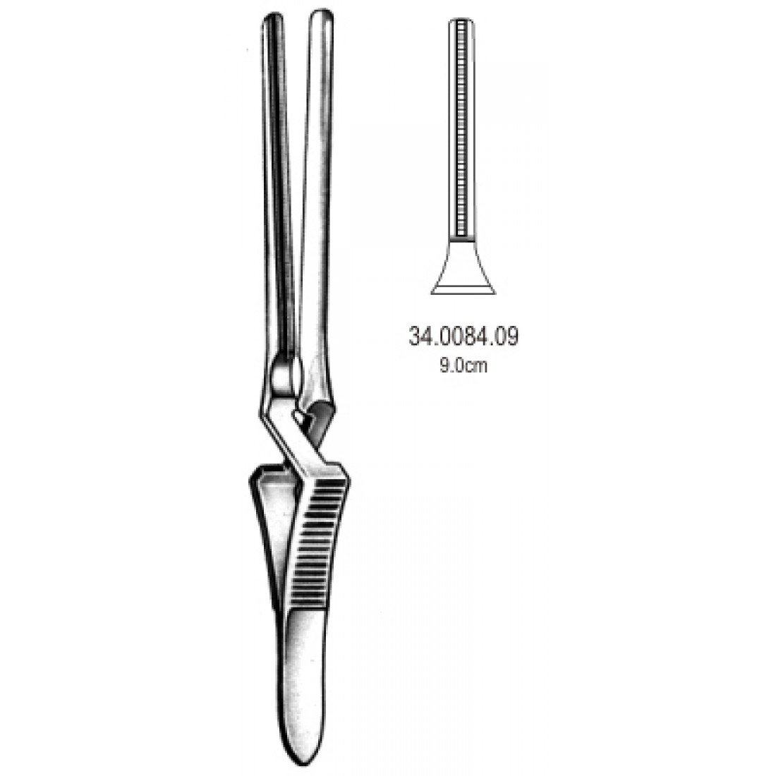34.0084.09 Gregory Hafif Atravmatik Buldog Klemp Düz 9cm
