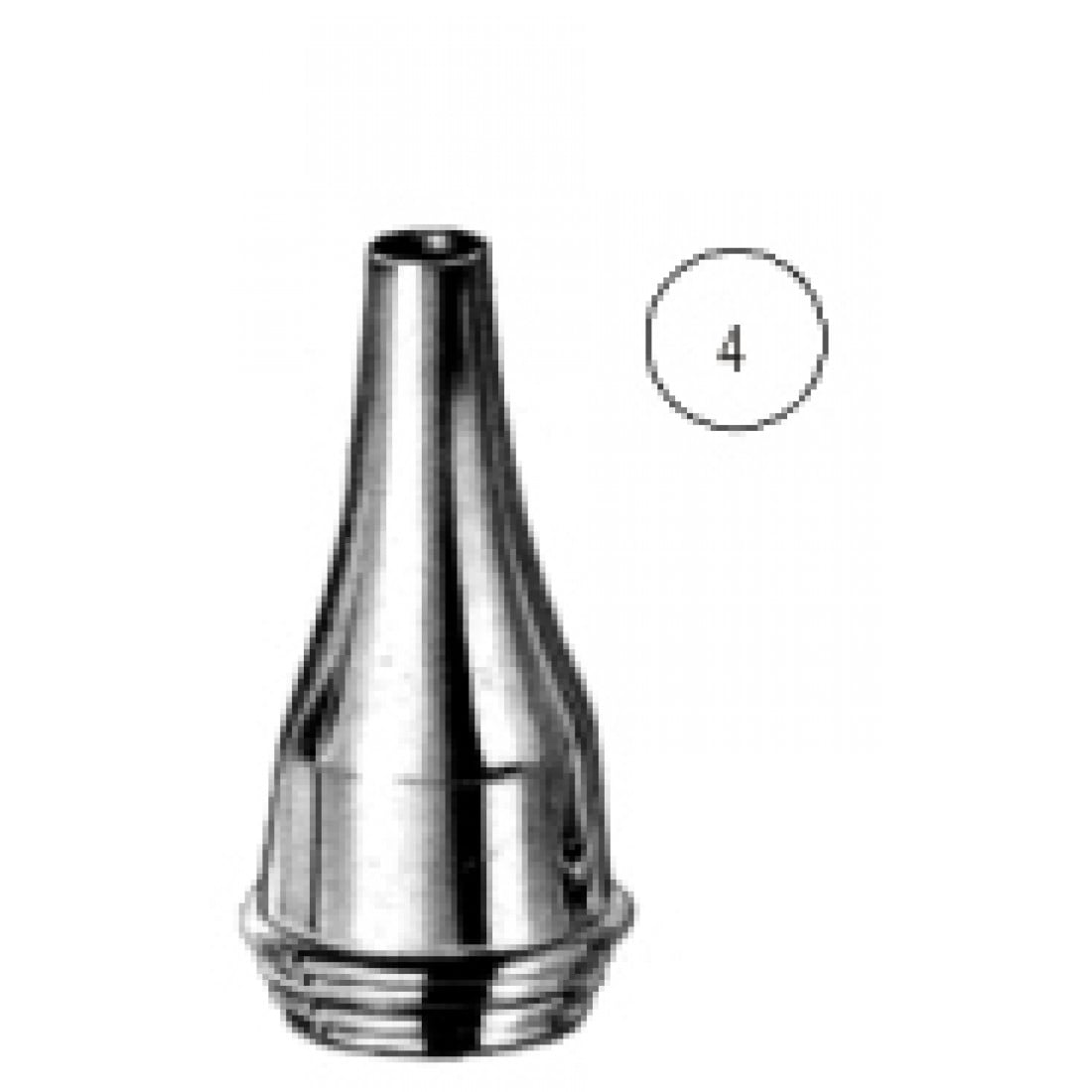 44.0028.04 Gruber Kulak Spekulumu Yuvarlak Fig.4, 7.5mm