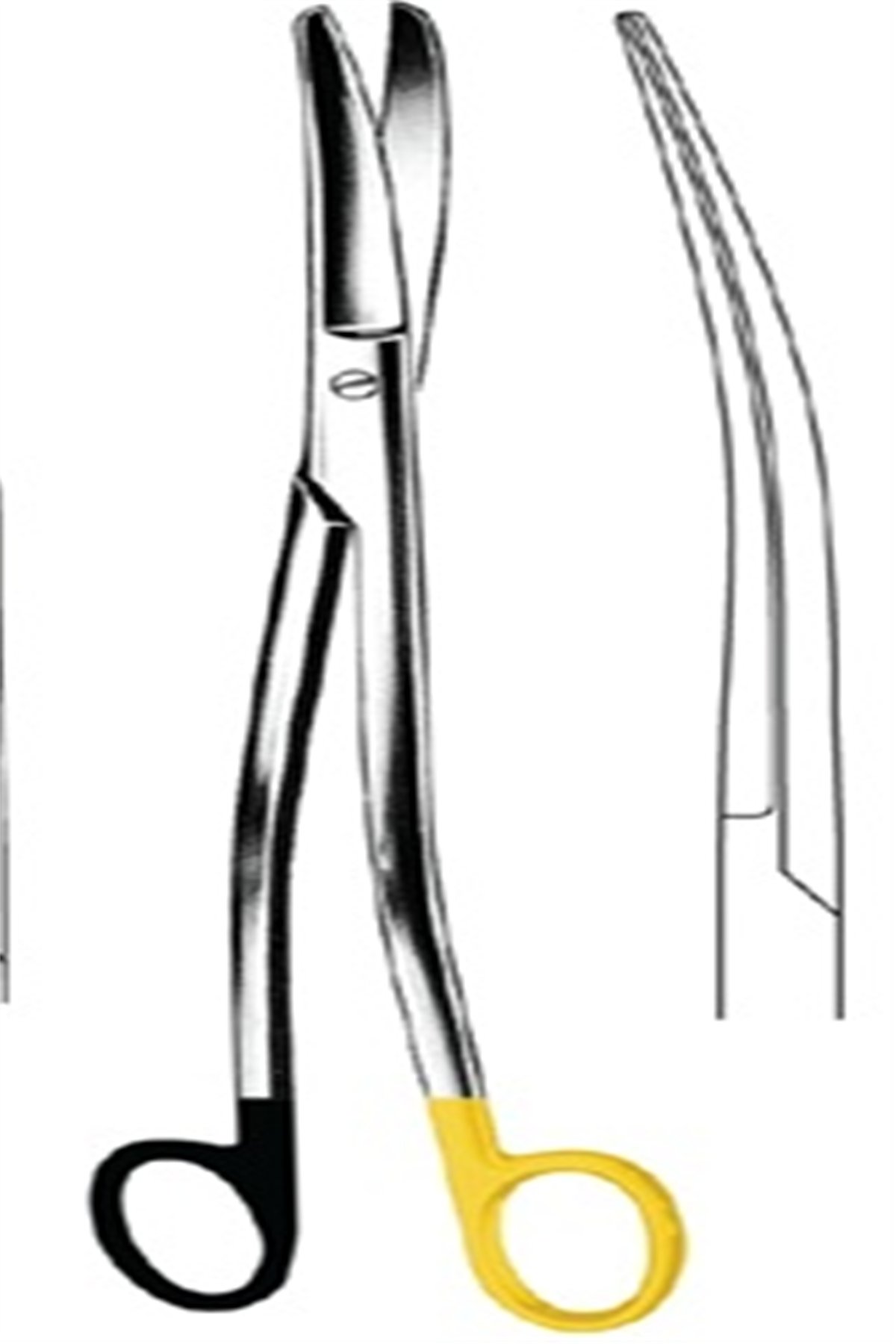 09.5650.24 Siebold  Makas S/Eğri 24cm S/CUT, TC