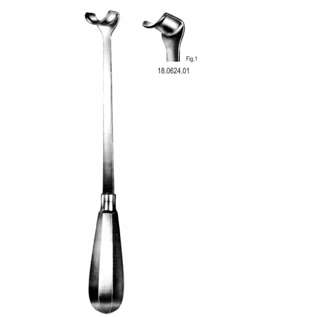 18.0624.01 Ross Aortic Wall Retractor 16x15mm, 27cm